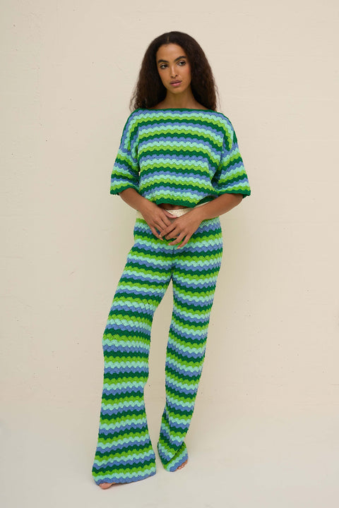 Shell Waves Crochet Pants