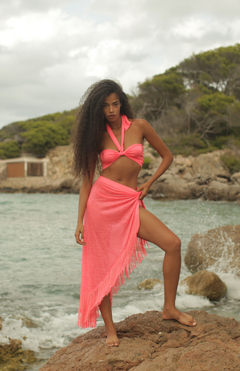 Fringed Sarong Skirt