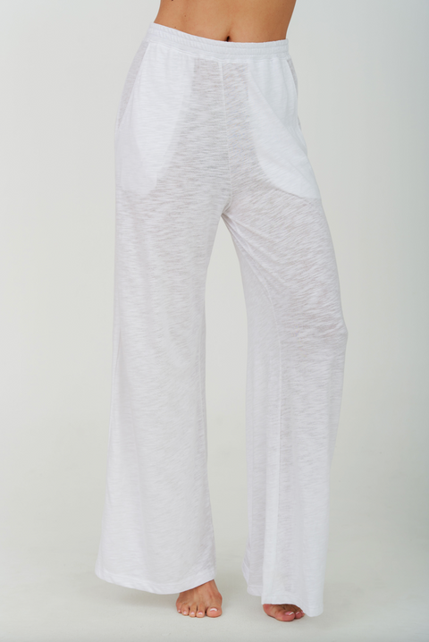 Pima One Shoulder Fringed Top & Pant Set