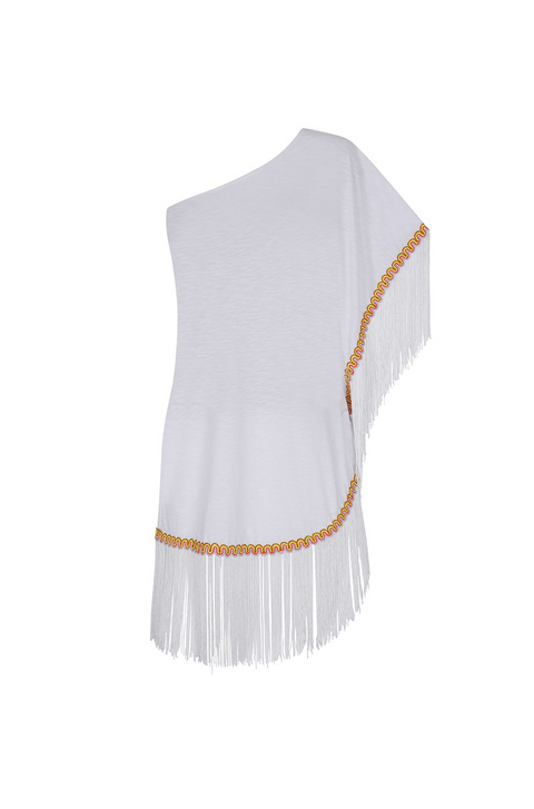 Pima One Shoulder Fringed Top & Pant Set