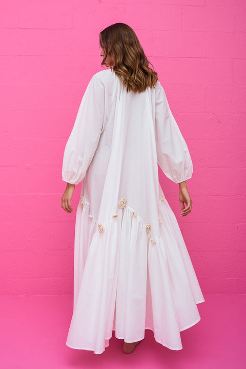 Crochet Flower Boho Dress