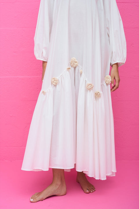 Crochet Flower Boho Dress