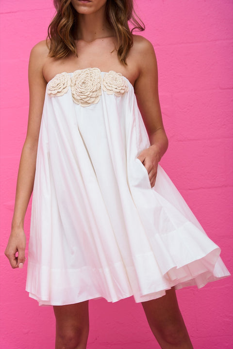 Crochet Flower Tea Dress