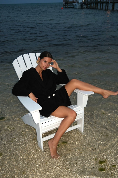 Terry Cloth Blazer Dress