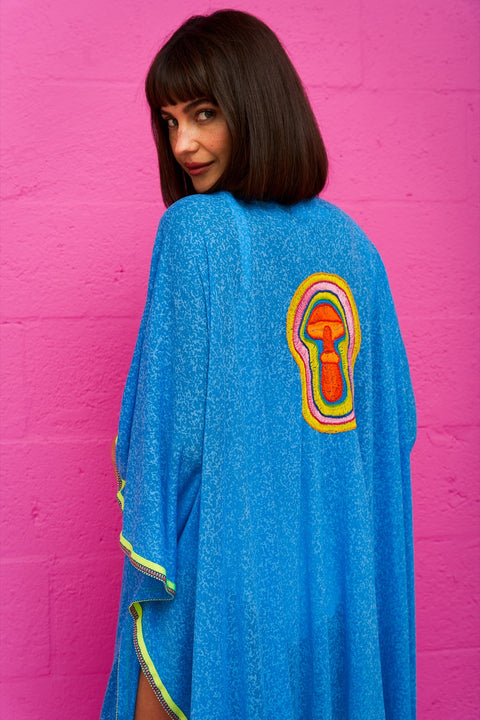 Selva Motif Embroidered Kimono