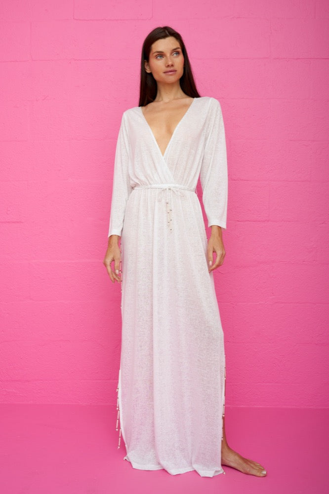 Santorini Pintuck Button Dress