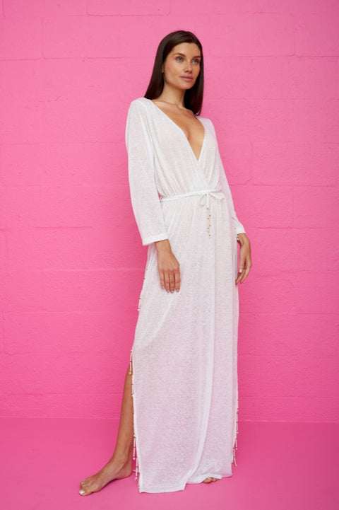 Beaded Pearl Santorini Dress