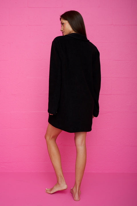 Terry Cloth Blazer Dress