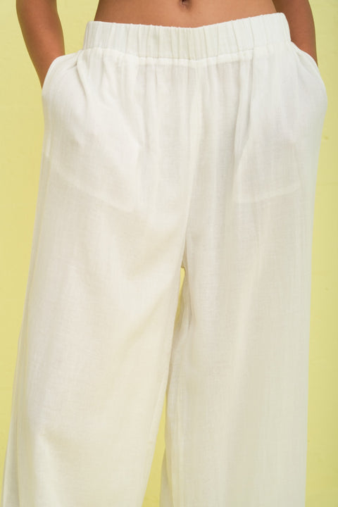 Wide Leg Peplum Pant