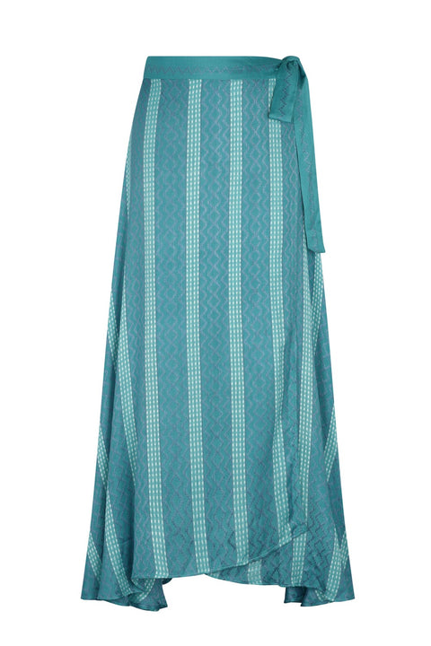 Zigzag Midi Wrap Skirt