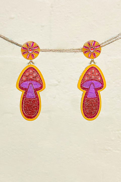 Boucles D'oreilles Clip Champignon