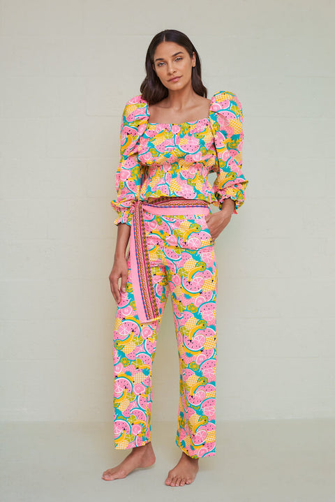 Pantalon confortable taille haute