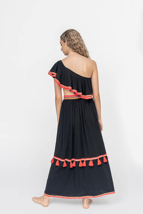 Top con volantes y vuelo