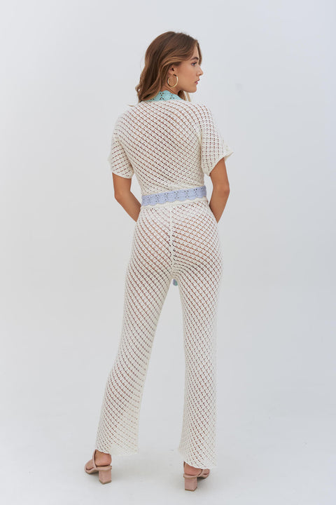 Crochet Front-Tie Crop Top