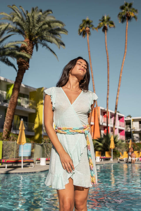 Robe portefeuille à chaîne