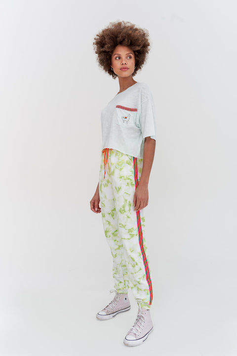 Embroidered Llama Crop Top