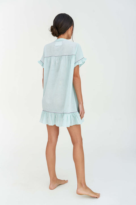 Vestido con cierre de rana