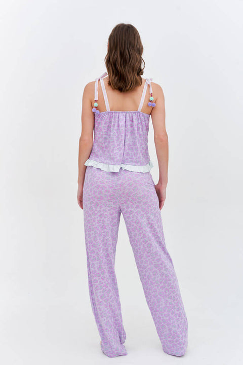 Camisola con estampado de guepardo pastel