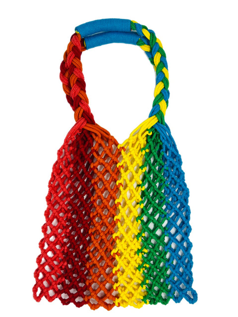 Sac fourre-tout tricoté en macramé