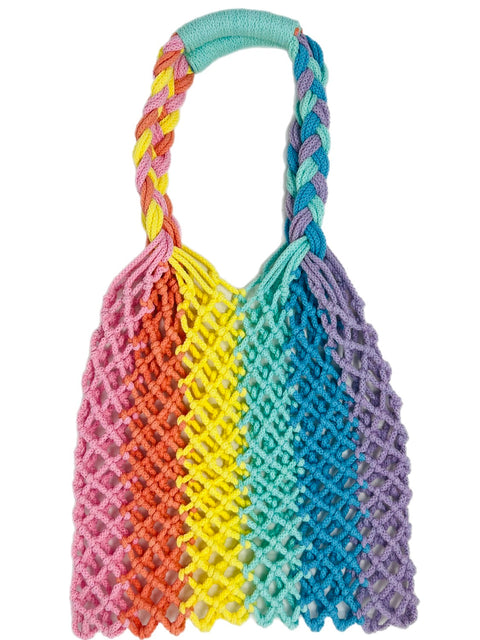 Sac fourre-tout tricoté en macramé