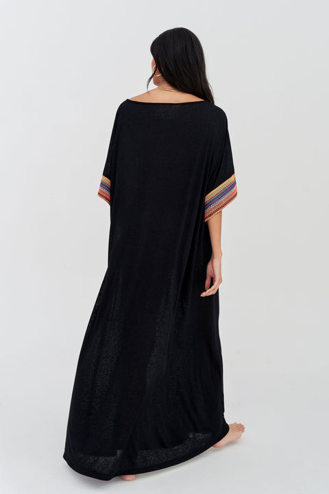 Mesh Sleeve Maxi Dress