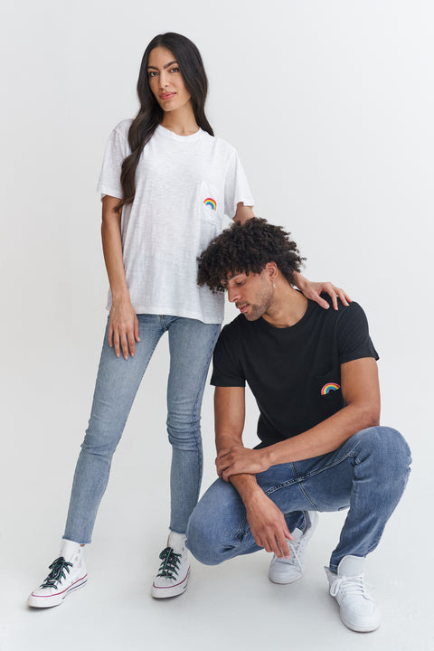 Embroidered Rainbow T-Shirt