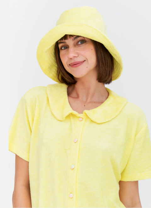 Terry Cloth Peter-Pan Collar Top