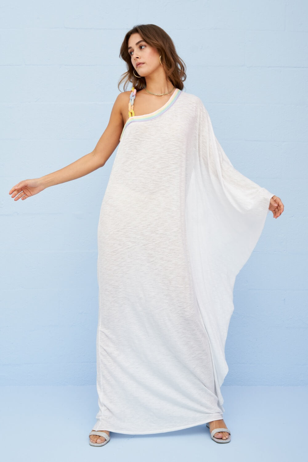 Chain One Shoulder Maxi Dress ptusa Chain One Shoulder Maxi Dress ptusa