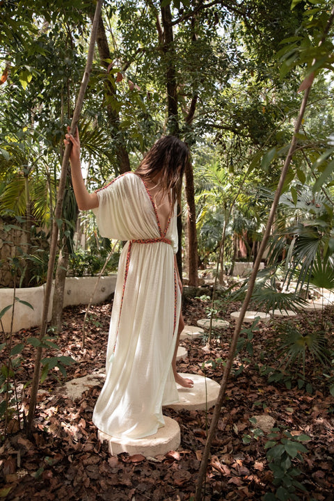 Tulum Braided Sleeve Dress