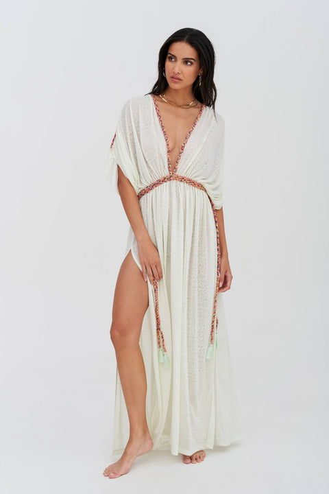 Tulum Braided Sleeve Dress