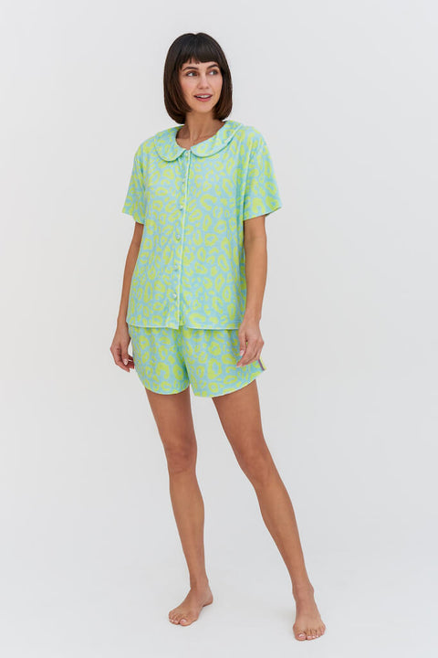 Terry Cloth Peter-Pan Collar Top