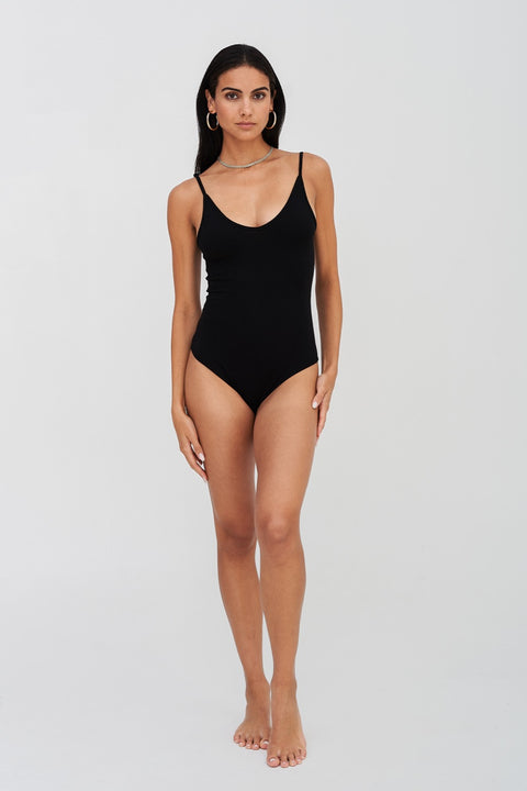 Body caraco à col en V