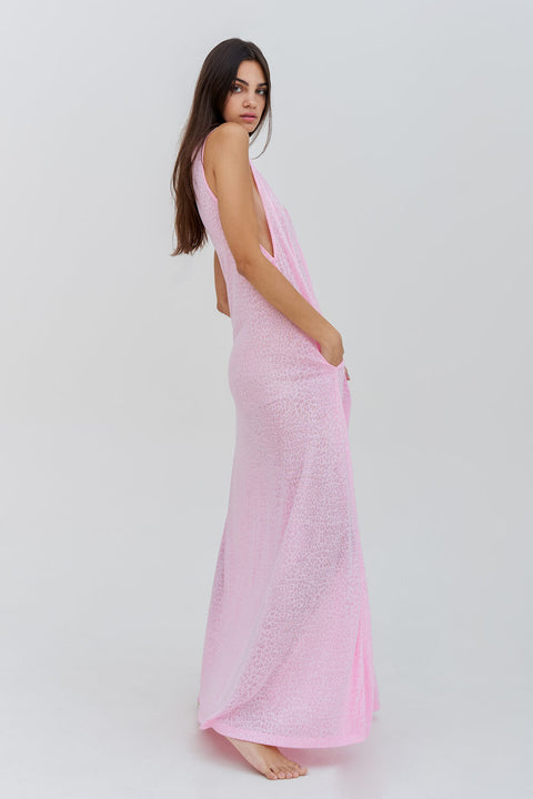 V-Neck Flare Maxi