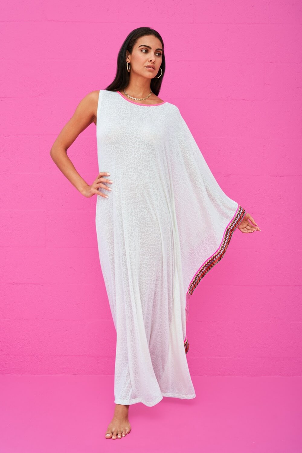 Waterfall Sleeve Dress ptusa Waterfall Sleeve Dress ptusa