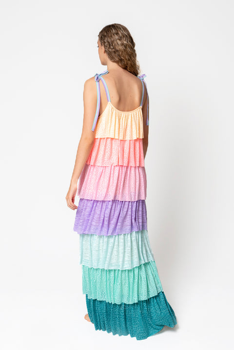 Rainbow Tiered Dress