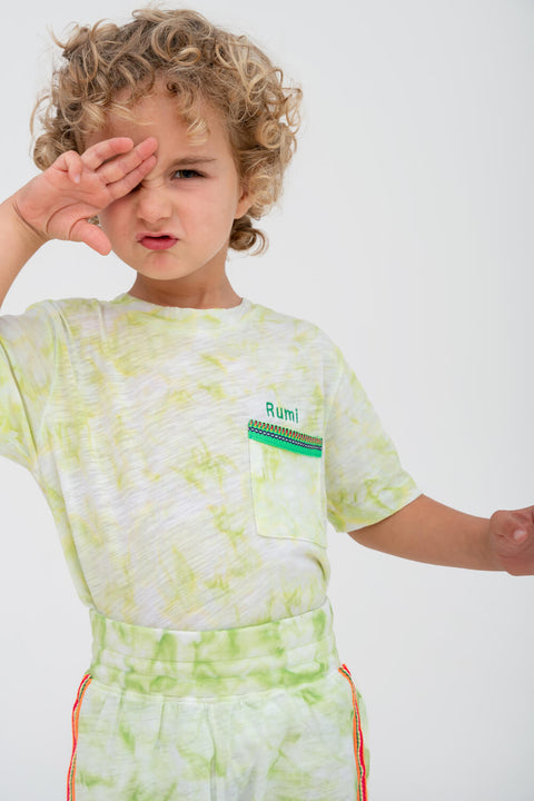 Kids Tie Dye Pocket T-Shirt