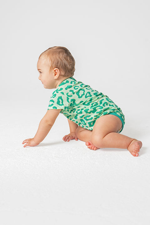 Pima Cheetah Short Sleeve Bodysuit