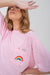 Camiseta con bordado de arcoíris