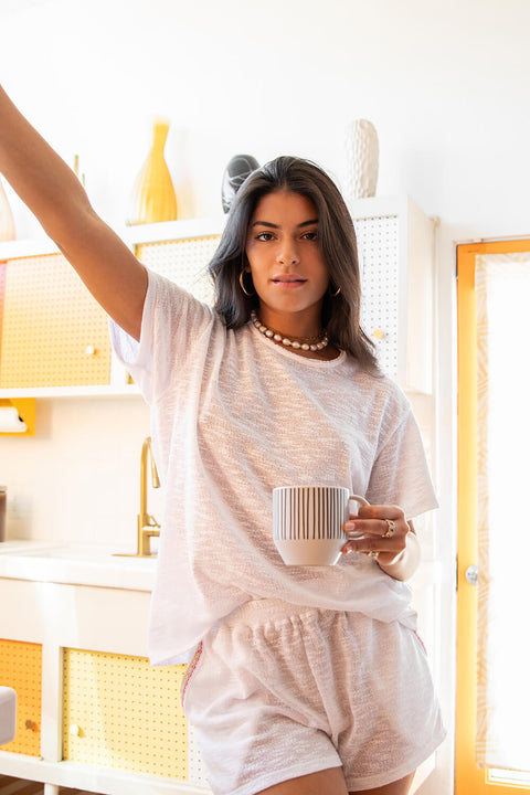 Slub Knit Unisex Tee