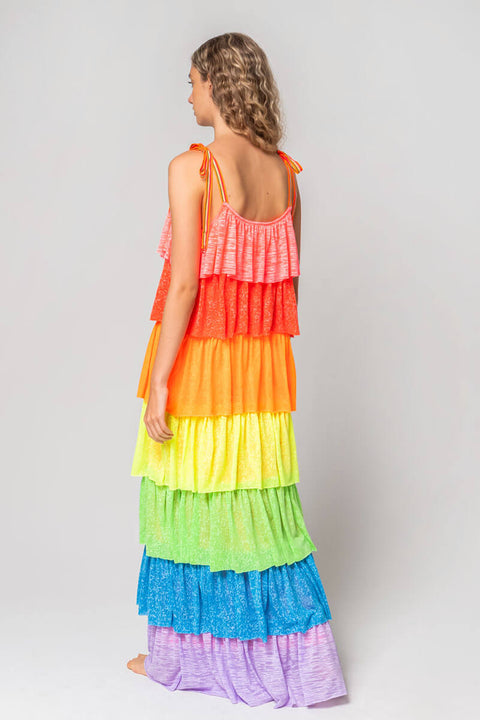 Rainbow Tiered Dress