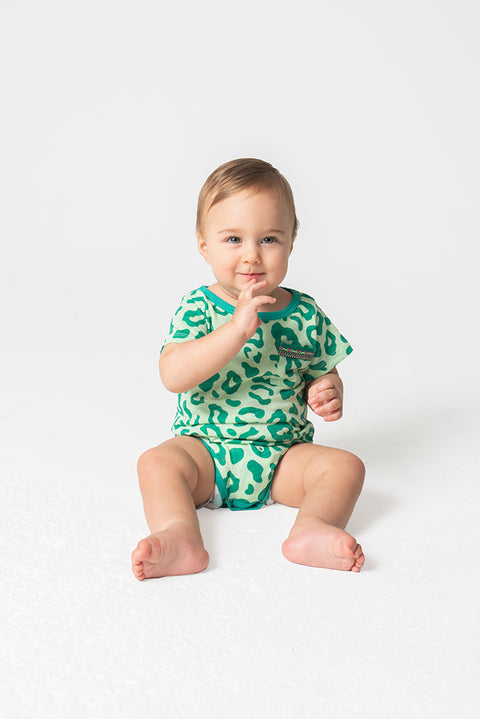 Pima Cheetah Short Sleeve Bodysuit